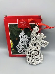 Lenox Sparkle & Scroll Clear 5” Santa Ornament Christmas Tree Decor - Picture 1 of 7