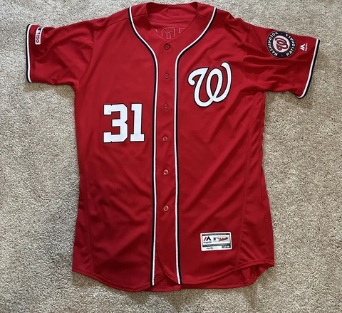 Authentic Majestic Washington Nationals Max Scherzer Jersey Size 48 Cover