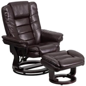Flash Furniture Leather Recliner in Brown - Picture 1 of 5