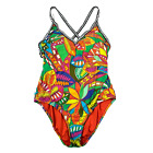 Trina Turk Womens One Piece Bathing Suit Floral Colorful Multicolor Size 10