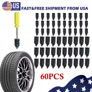 61x Car Tubeless Vacuum Tyre Puncture Repair Screw Nails Tire Patch Plug - Picture 1 of 11