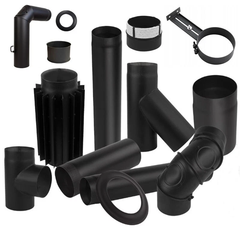 Ofenrohr Rauchrohr 2mm Kaminrohr Abgasrohr Bogen Reduzierung Ø 120mm Ø 150mm - Bild 1 von 1