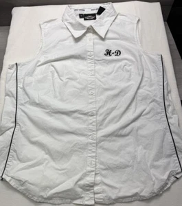 Harley Davidson Mujer Chaleco Algodón Blanco Talla 1W - Imagen 1 de 3