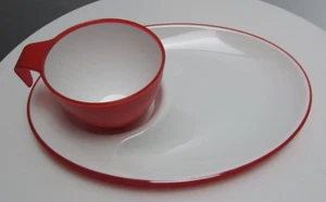 Vintage Ikea Red Cup and Plate Set by Johanna Jelnik - Picture 1 of 7