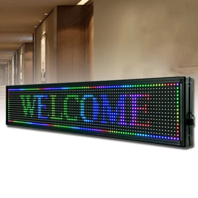 LED Sign Scrolling Message Display Board 7 Color Programmable Sale 40" X 8"  US - Image 1 of 4