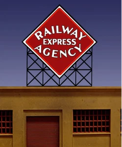 Miller Engineering Animated Neon Billboard Railway Express Agency Diamond Log 71 - Picture 1 of 1
