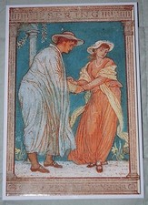 WALTER CRANE 'Spring' Greeting Card - Four Seasons, Pre-Raphaelite, NEW & Sealed