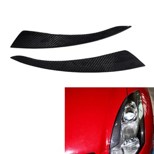 1Pair Headlight Eyelid Cover Trims For Infiniti G35 Coupe 2003-2006 Carbon Fiber - Bild 1 von 10