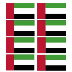 8 x Glossy Vinyl Stickers - United Arab Emirates Small Flag Bike Helmet FLAG34D - Picture 1 of 1