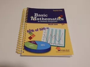 Abeka Basic Mathematics Work Text Teacher Key ~4th Edition - Picture 1 of 6