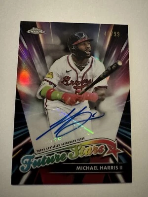 2024 Topps Chrome Update Series Michael Harris II Future Stars Auto FSA-MH 40/99 - Image 1 of 2