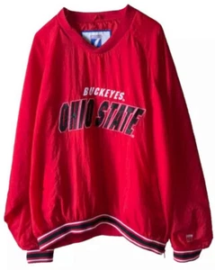 VTG Ohio State Buckeyes Logo 7 Pullover Windbreaker Size 2XL 2X-Large No Flaws - Picture 1 of 4