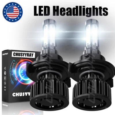 2X H13 9008 LED Headlight Super Bright Bulbs Kit 420000LM White Hi-Lo Beam 6000K - Image 1 of 4