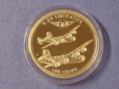 2018 Tristan Da Cunha Crown - Great Britain  / WWII - B-24 Liberator - Proof - Image 1 of 4