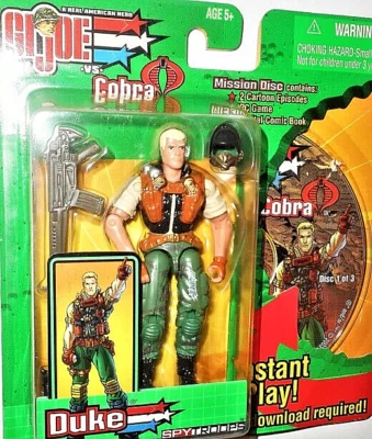 GI JOE vs Cobra 2002 DUKE v11 complete file card spytroops 2003 mission disc - Image 1 of 4