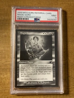 MTG✨MAGIC GURU REFERRAL CARD (Right Straight Edge)✨PSA 9 MINT 2000 Rare POP 2 ! - Image 1 of 2