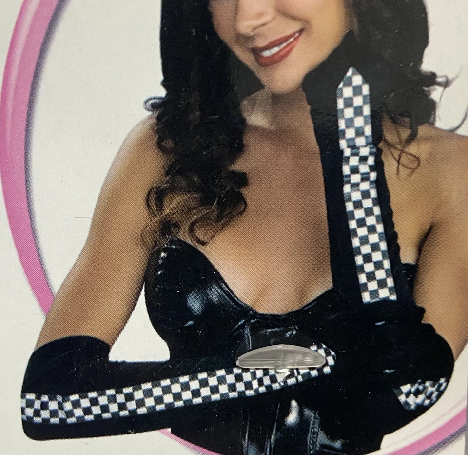 Secret Wishes Checkered Flag Gloves One Size - Image 1 of 1