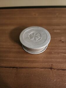 Vintage Aluminum Collapsible Drinking Cup with Star Design on Lid
