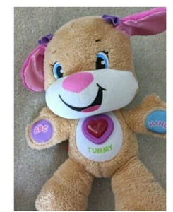 Fisher Price ABC Baby Learning Plush Bear Talking Tummy Musical kids toy - Picture 1 of 2