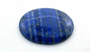 60.45 Carat 40x30 40mm x 30mm Banded Afghanistan Lapis Oval Cabochon Gem LLCA5 - Picture 1 of 3