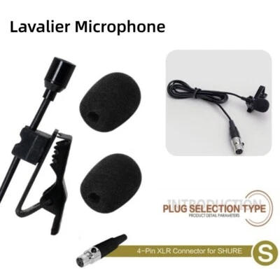 Compact Mini XLR Lavalier Lapel Clip Mic for For Wireless System - Image 1 of 4