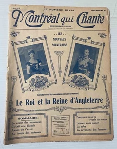 MONTREAL QUI CHANTE 1910 may 10 roi reine Angleterre Edward VII - Picture 1 of 4