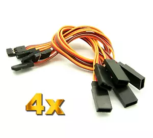 4 Servokabel JR Graupner Robbe Futaba Verlängerungskabel 30cm 26AWG Kabel RC - Bild 1 von 4