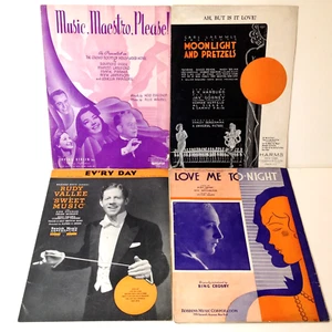 4 Vintage 1930s Sheet Music Love Me Tonight Bing Crosby Ev'ry Day Rudy Vallee + - Picture 1 of 6