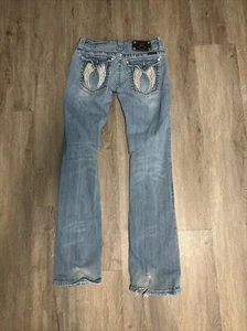 Miss me bootcut jeans size 30Heavy Distress Angel Wings Boot Light - Picture 1 of 14