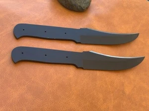 HAND CRAFTED D2 STEEL SALE- POWDER COAT SKINNER- BLANK BLADES 2 PCS - Picture 1 of 3
