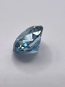 Blue Diamond 0.80 Carat Round Brilliant Cut - Picture 1 of 21