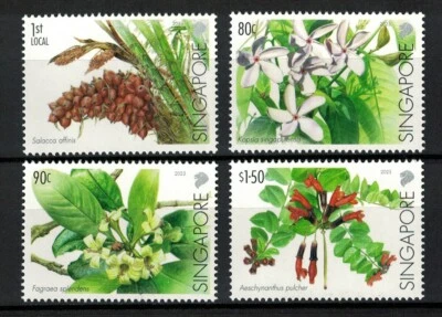 SINGAPORE 2023 FLORA OF FRESHWATER SWAMP FORESTS COMP. SET OF 4 STAMPS MINT MNH - Image 1 of 3