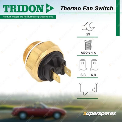 Tridon Thermo Fan Switch for Fiat 124 128 132 X1/9 1.1 1.3 1.4 1.5 1.6 1.7 2.0 L - image 1 of 3