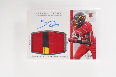 2015 National Treasures Collegiate Stefon Diggs RPA #/99 RC  - Image 1 of 2