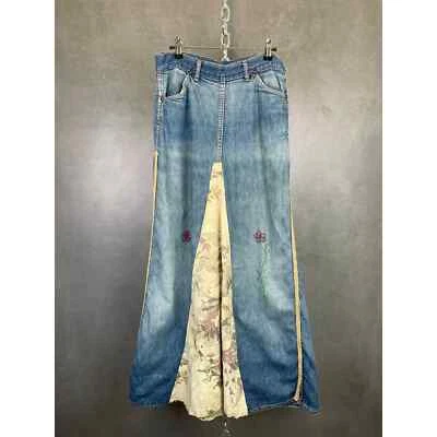 60s vintage patchwork boho hippie skirt Woodstock rare 31" - Photo 1/4