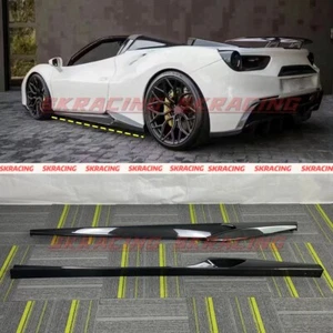 Fibra de carbono/fibra de carbono forjada para Ferrari 488 16-19 faldones laterales labio de extensión - Imagen 1 de 38