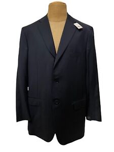 NWT ISAIA NAPOLI Sports Coat Blue Striped Wool STEWART Size 48 L Long $2295