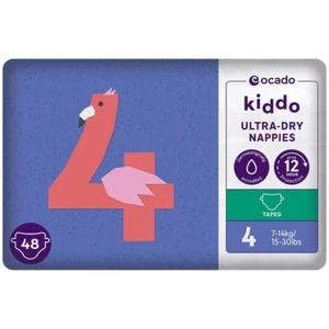 Ocado Kiddo Ultra-Dry Nappies Size 4 (7-14kg) - 48 per pack - Picture 1 of 1
