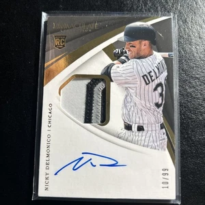 2018 Panini Immaculate 99/99 Delmonico Nicky #10 Rookie Patch Auto RC White Sox - Picture 1 of 2