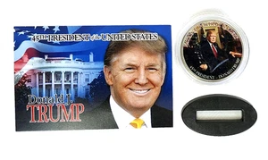 DONALD TRUMP 45th President National Gallery Portrait Photo Half Dollar Coin - Picture 1 of 6