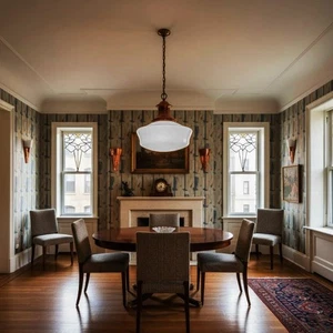 Vintage Art Deco Large Opaline Milk Glass Schoolhouse Pendant Light Fixture 1930 - Picture 1 of 18