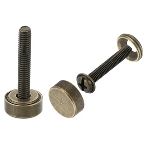 4 Stück Messing Zierschrauben mit Kappen, 12 mm Spiegelschrauben Kappe Abdecknägel - Bild 1 von 5