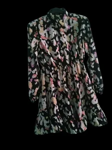 Hemdblusenkleid mit Animal-Print und Knopfleiste UF363 - Bild 1 von 1