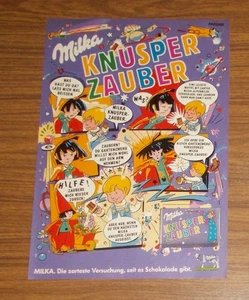 Seltene Werbung MILKA KNUSPER ZAUBER Gartenzwerg Zauberer Comic 1988 - Picture 1 of 1