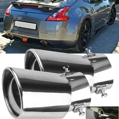 For Volvo V60 XC60 2PC Car Tail Pipe Exhaust Rear Muffler Tailpipe Tip - Image 1 of 4