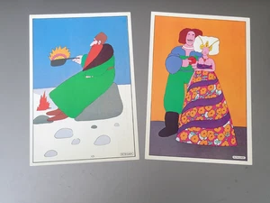 2 Different Vintage Russian Tea Room Restaurant NYC M Glaser Postcards - Picture 1 of 2
