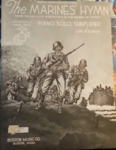 1969 NOTEN THE MARINES' HYMN PIANO SOLO, VEREINFACHT JOHN SCHAUM - Bild 1 von 4