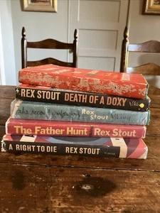 Menge 5 Rex Stout Nero Wolfe Kriminalromane HC mit Schutzumschlägen - Buchclub - Bild 1 von 24