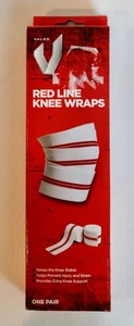 NIB Valeo Red Line Knee Wraps for Weight Lifting One Pair Extended Length - Picture 1 of 9