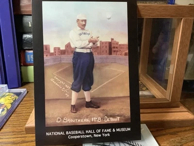 Postal con la estrella de Detroit Wolverine Dan Brouthers de Cooperstown Foto 1 de 3